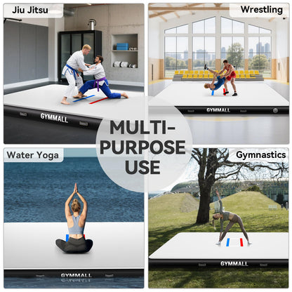 GYMMALL Wrestling Mat Inflatable 10'x6', Foldable 4" Thick for Home Outdoor Indoor, Waterproof PVC Mat for Jiu Jitsu, Gymnastics, Water Yoga, PE Training, BJJ, MMA, Martial Art, Grappling, Judo, Boxing