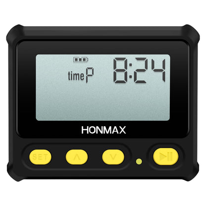 HONMAX 8200 Interval Timer and Stopwatch, Backlight, USB-C Charged, Clock