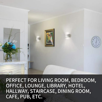 Lightess Indoor LED Wall Lamp 12W Dimmable Up Down Wall Light for Living Room Bedroom Hallway Staircase Cool White