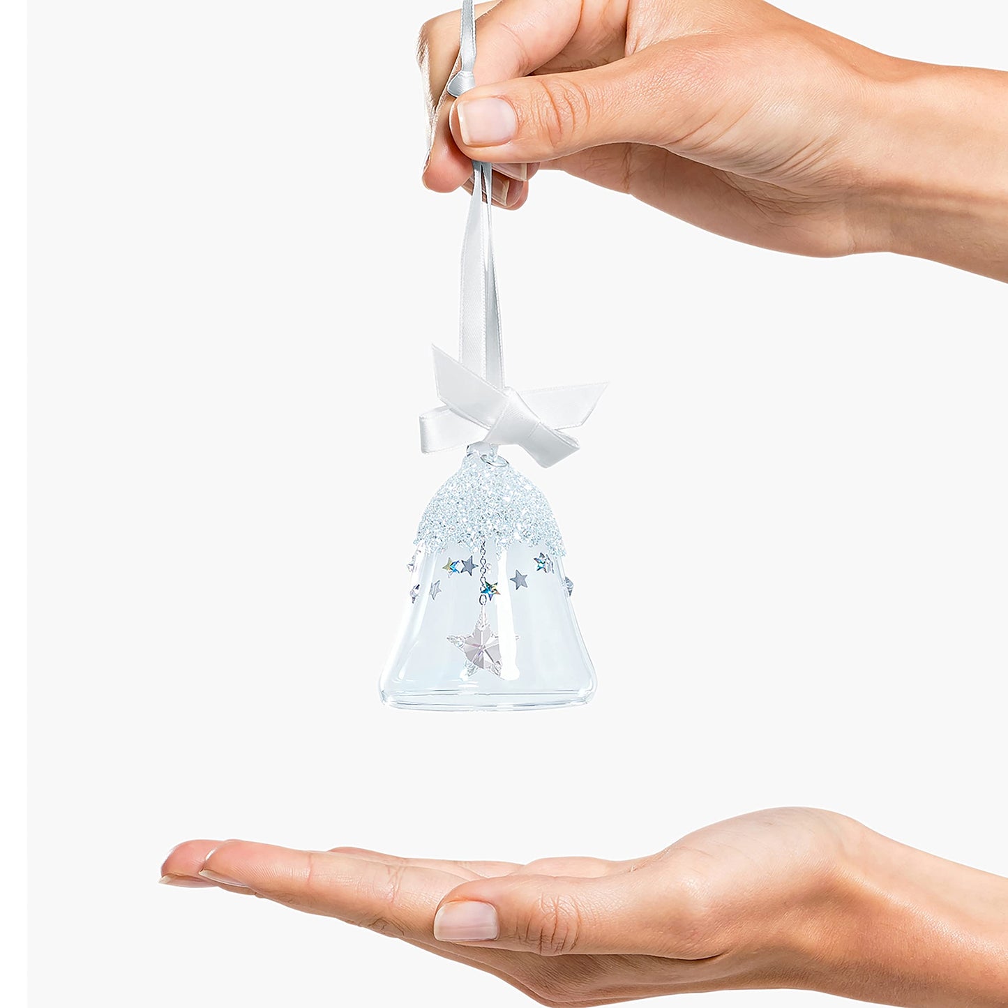 SWAROVSKI Bell & Star Holiday Ornament, Small, Clear Crystals