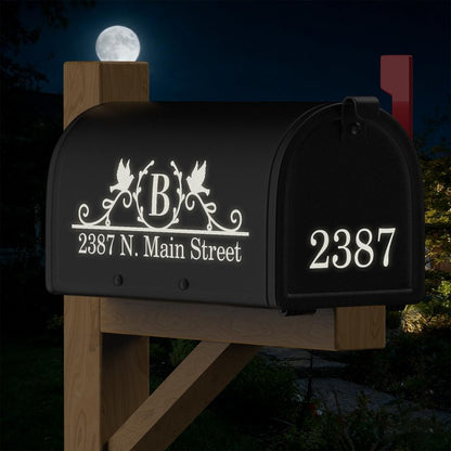 Reflective Mailbox Numbers for Outside, Custom Mailbox Numbers Stickers, Vinyl Decal for Street Name, Self Adhesive, High Visibility, Modern Style, Housewarming gift (S05)