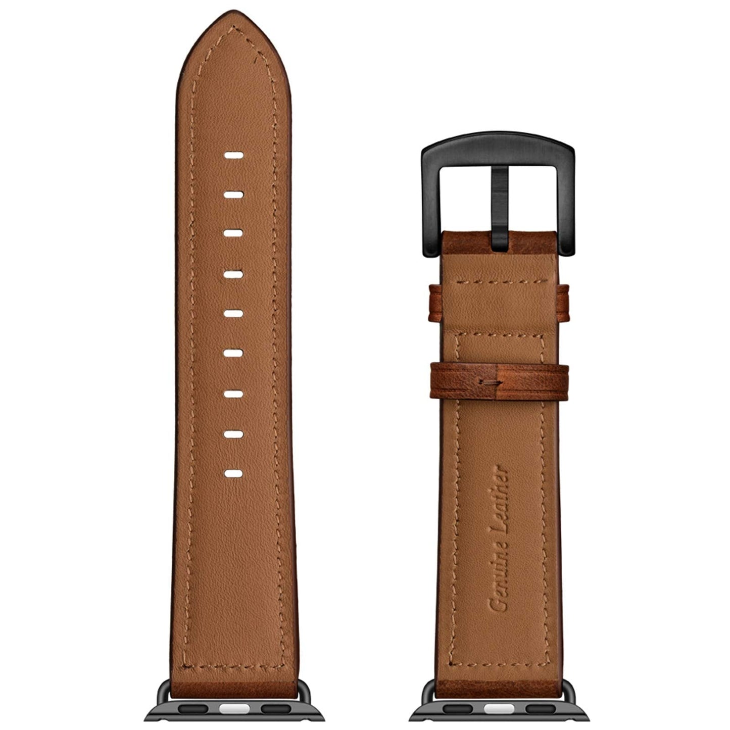 CINORS Leather Band Compatible with Apple Watch Vintage Series 11 10 42mm Bands Dark Brown Replacement Strap for iWatch Series 9 8 7 41mm Series 6 5 4 3 2 1 SE 38mm 40mm Men Women, Brown