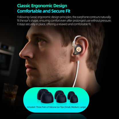 KZ Taurus in Ear Monitor Headphones, Horizontal 2DD Gaming Earbuds Wired IEM in Ear Headphones, Noise Cancelling Ear Buds Sound Localization in-Ears for Singers Musicians Audiophiles