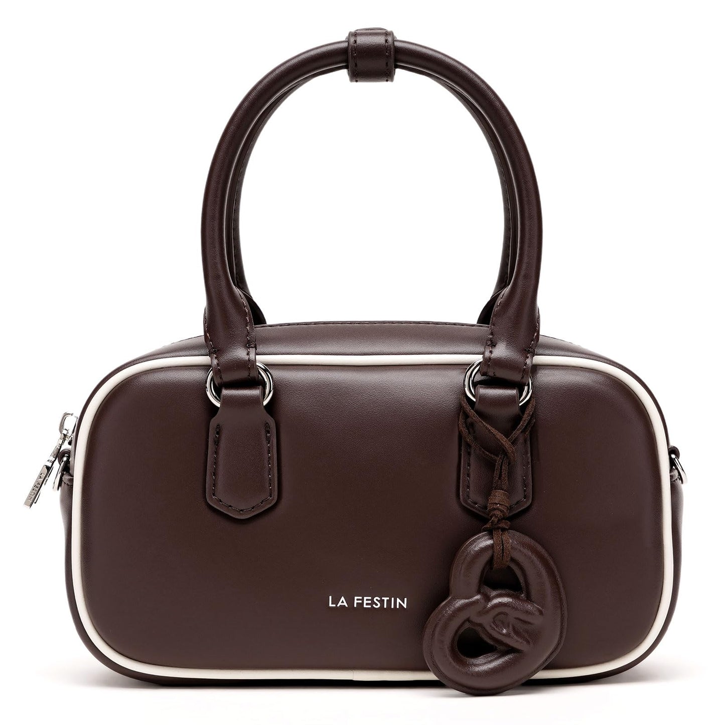 LA FESTIN Handbags for Women Genuine Leather Mini Bag Perfect for Daily Events - Brown