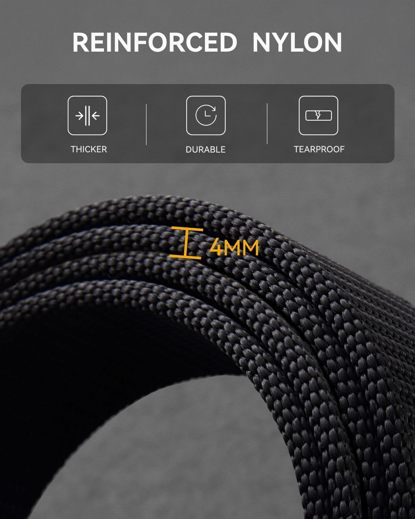 CHAOREN 1.5" Nylon Ratchet Belts for Men - Black Adjustable Casual Work Belt with Slide Buckle - Trim to Fit