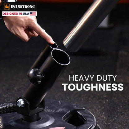 EVERSTRONG 1 inch and 2 inch - Landmine Base Gym Equipment - T Bar Row Landmine Attachment For Barbell - Home or Small Spaces - T Bar Row Platform for Deadlift Squat Tricep Exercises