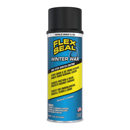 Flex Seal Winter Wax, Repels Snow and Ice, Non-Stick Winter Coating, Shovels, Plows, Snowblowers, Skis and Snowboards, Metal, Fiberglass, Painted and Plastic Surfaces, Clear, 11 oz, Pack of 1