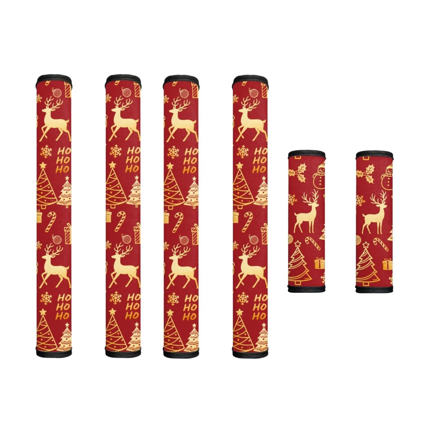 Hwzdsyxl Reindeer Christmas Tree Print Fridge Door Handle Covers Kitchen Appliance Protective Gloves for Christmas Decor 6 PCS HO Snowflake Candy Print Anti-Scratch Refrigerator Handle Cover