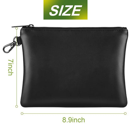 Lcjtop Golf Tee Pouch. 8.9 x 7 inches Travel Gear Professional Zippered Golf Tee/Ball Pouch Bag for Men & Women.Black