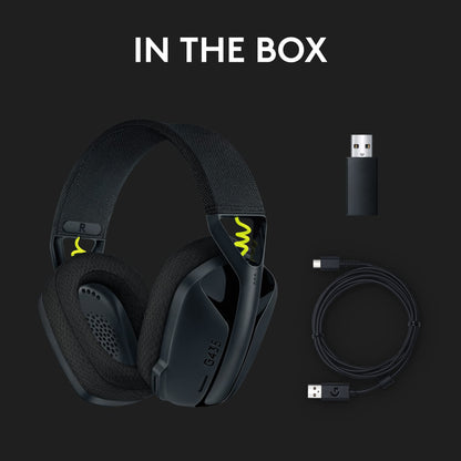 Logitech G435 Lightspeed & Bluetooth Wireless Gaming Headset - Lightweight Over-Ear Headphones, Built-in mics, 18h Battery, Dolby Atmos, PC, PS4, PS5, Nintendo Switch/Switch 2, Mobile - Black