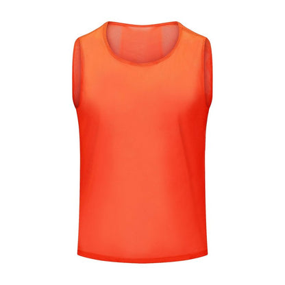 Antoyo Pinnies Soccer pinnies for Soccer Mesh Basketball Jerseys Orange-M