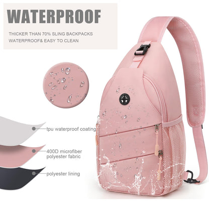 Crossbody Bags for Women Men Trendy Sling Bag Bakpack Casual Chest Bag with Convertible Shoulder Strap