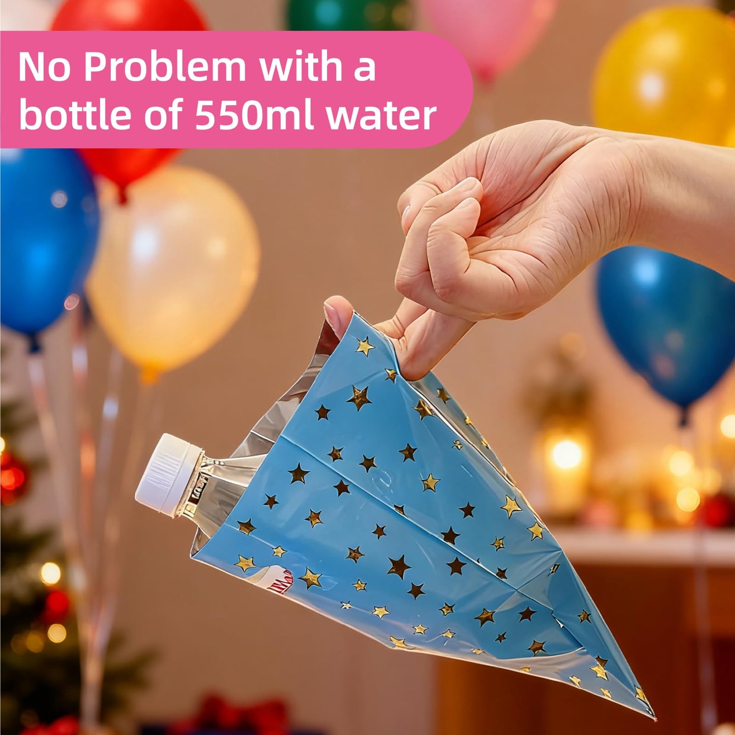 TianheInnove 100 PCS Plastic Party Favor Bags, 6.7 x 9.8 Inch Small Bulk Goodie Treat Gift Bags for Kids Birthday, Baby Shower, Wedding, Thanksgiving, Christmas & New Year