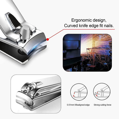 Manicure Set Nail Clipper Set Men Women Nail Clippers Toenail Fingernail Cutters Personal Care Tools Manicure Pedicure Tools with Travel Case Grooming Kit Present for Men Women Family Friends