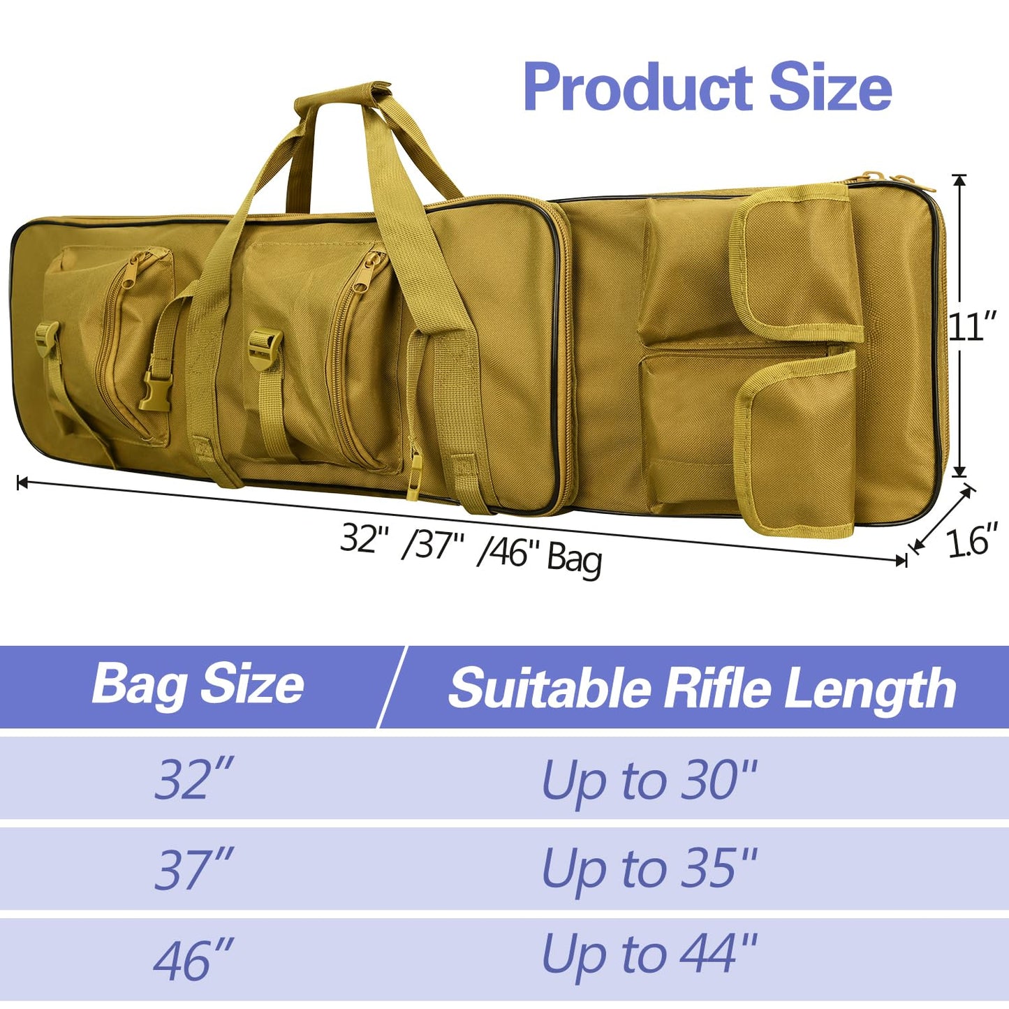 RUBY.Q 46" Bag, Portable Black case for Storage and Transportation