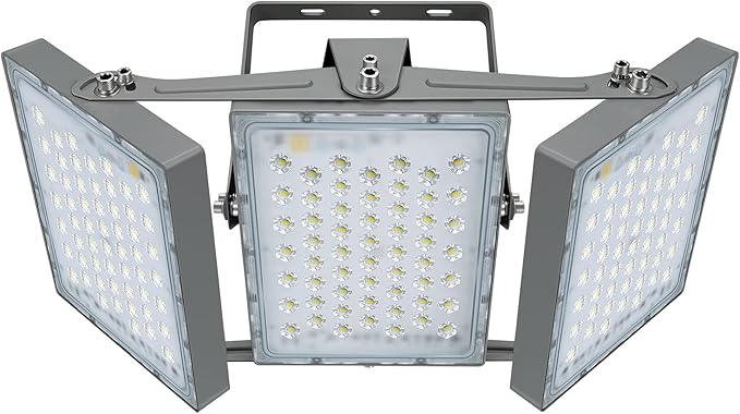 STASUN LED Flood Light Outdoor, 300W 27000lm Outdoor Lighting with 330° Lighting Angle, 5000K, 3 Adjustable Heads, IP66 Waterproof LED Exterior Security Area Lights for Yard, Stadium, Parking Lot