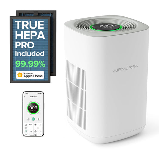 Airversa HomeKit Air Purifier over Thread Works with HomeKit (Home Hub Required) 3-Stage H13 True HEPA Smart Air Cleaner 1000 sq.ft Purelle AP2