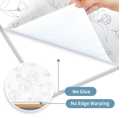 Shelf Liners for Kitchen Cabinets 12in x 20FT Non Adhesive Drawer Liner Sliver Floral Thickened Shelf Liner Paper Strong Non-Slip Easy to Clean for Tool Box Refrigerator with Knife and Tape Measure