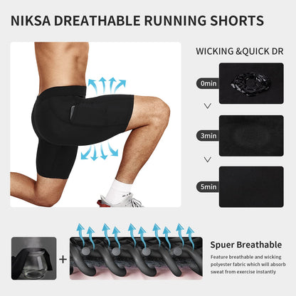 Niksa Compression Shorts Men, Compression Underwear for Men Athletic Shorts, Running Workout Fitness Shorts