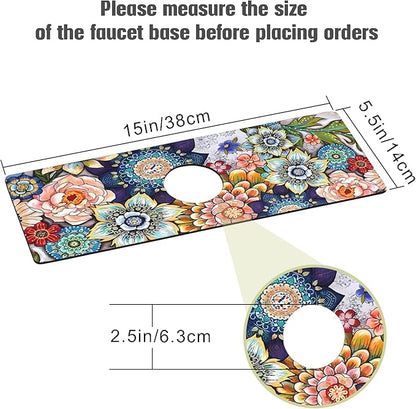 Sink Faucet Absorbing Mat, 2 Pack Drying Mat Around Faucet Sink Splash Guard