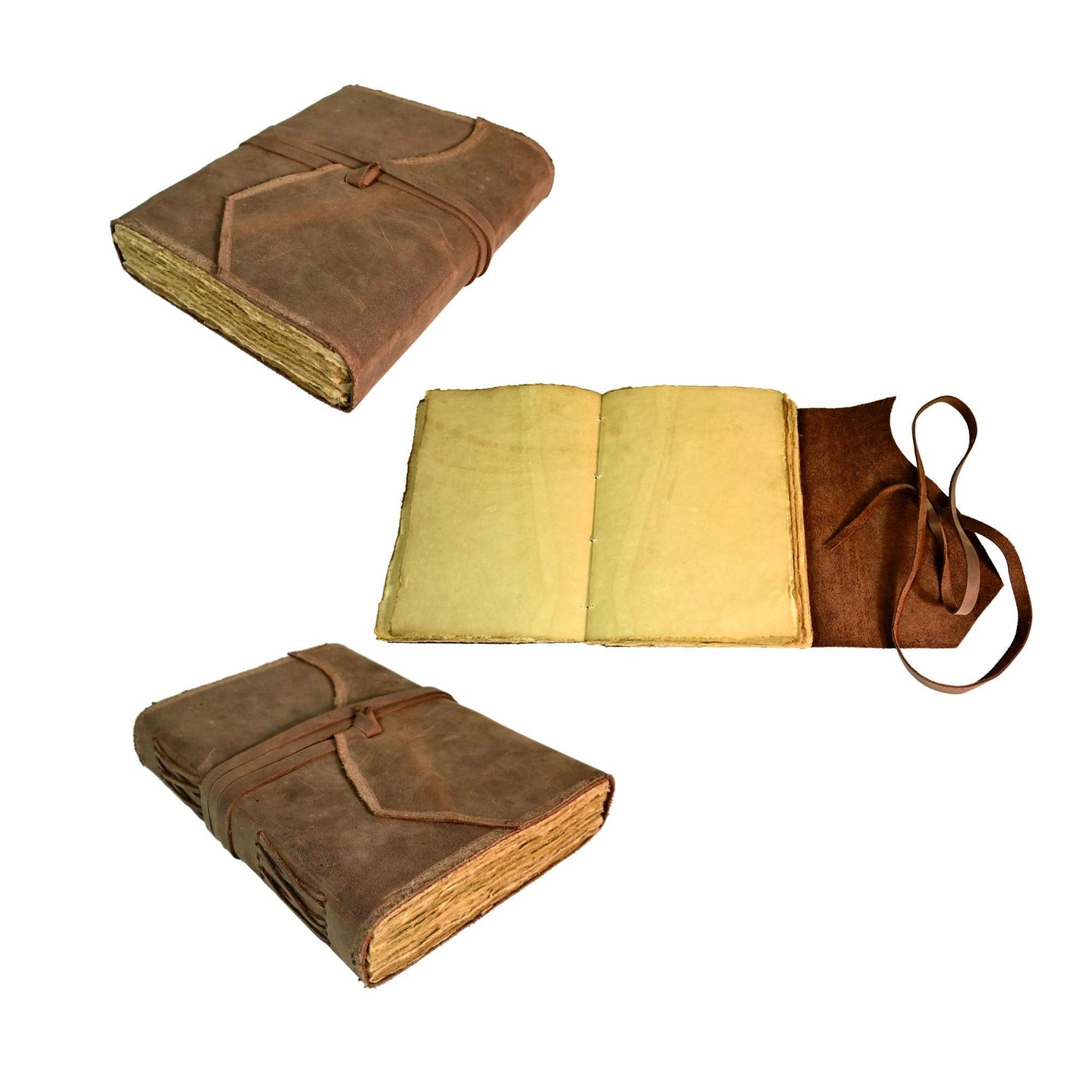 RARE & RUSTIC Leather Journal Writing Notebook Gift For Men & Women (8 * 6)