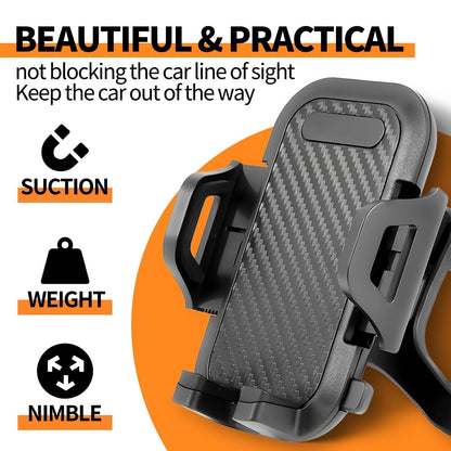 Phone Holder for car, Car Phone Holder Mount with Upgraded Metal Hook Clip for Air Vent, Car Mount Smartphones Holders,Black