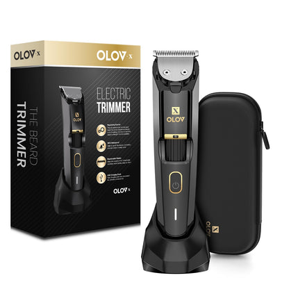 Men's Beard Trimmer - All-in-One Trimmer with Precision Dial - Premium Facial Hair Groomer - Adjustable 20 Length Setting, USB Recharge Dock, Cordless Waterproof Wet/Dry Clipper