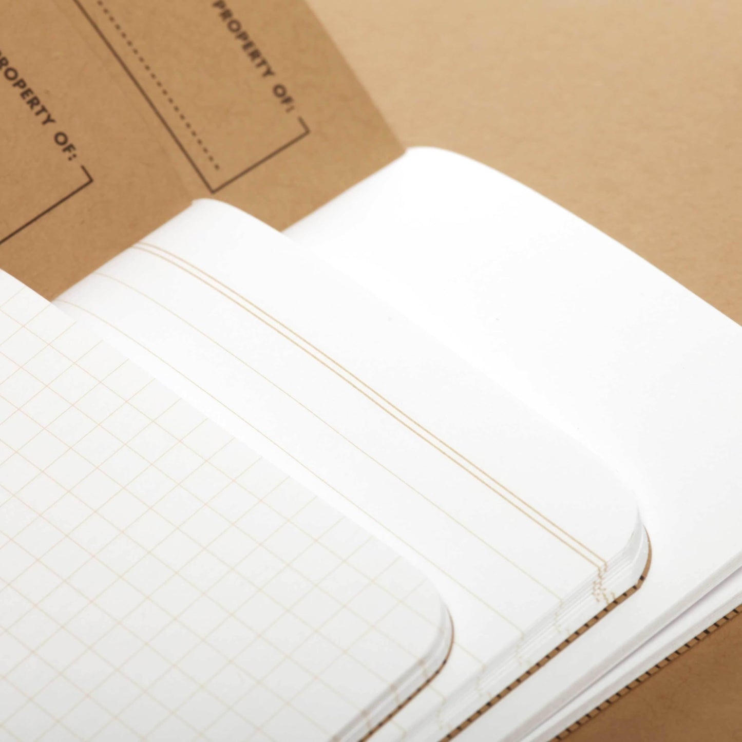 Field Notes: Original Kraft 3-Pack - Mixed Paper (1 Graph/Grid, 1 Ruled/Lined, 1 Plain/Blank) Memo Books - 48 Page Pocket Notebooks - 3.5" x 5.5"