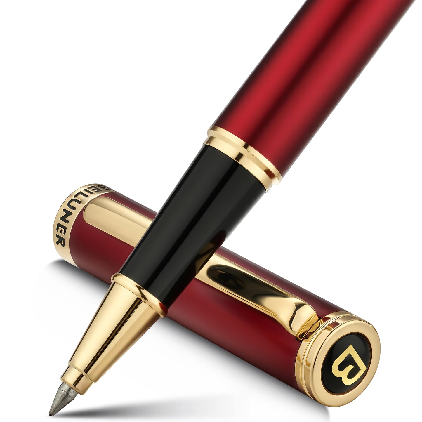 BEILUNER Luxury Rollerball Pen,24K Gold Trim,Noble and Elegant Designs,Schneider Ink Refill, Best Roller Ball Pen Gift Set for Men & Women, Professional, Executive Office, Nice Pens
