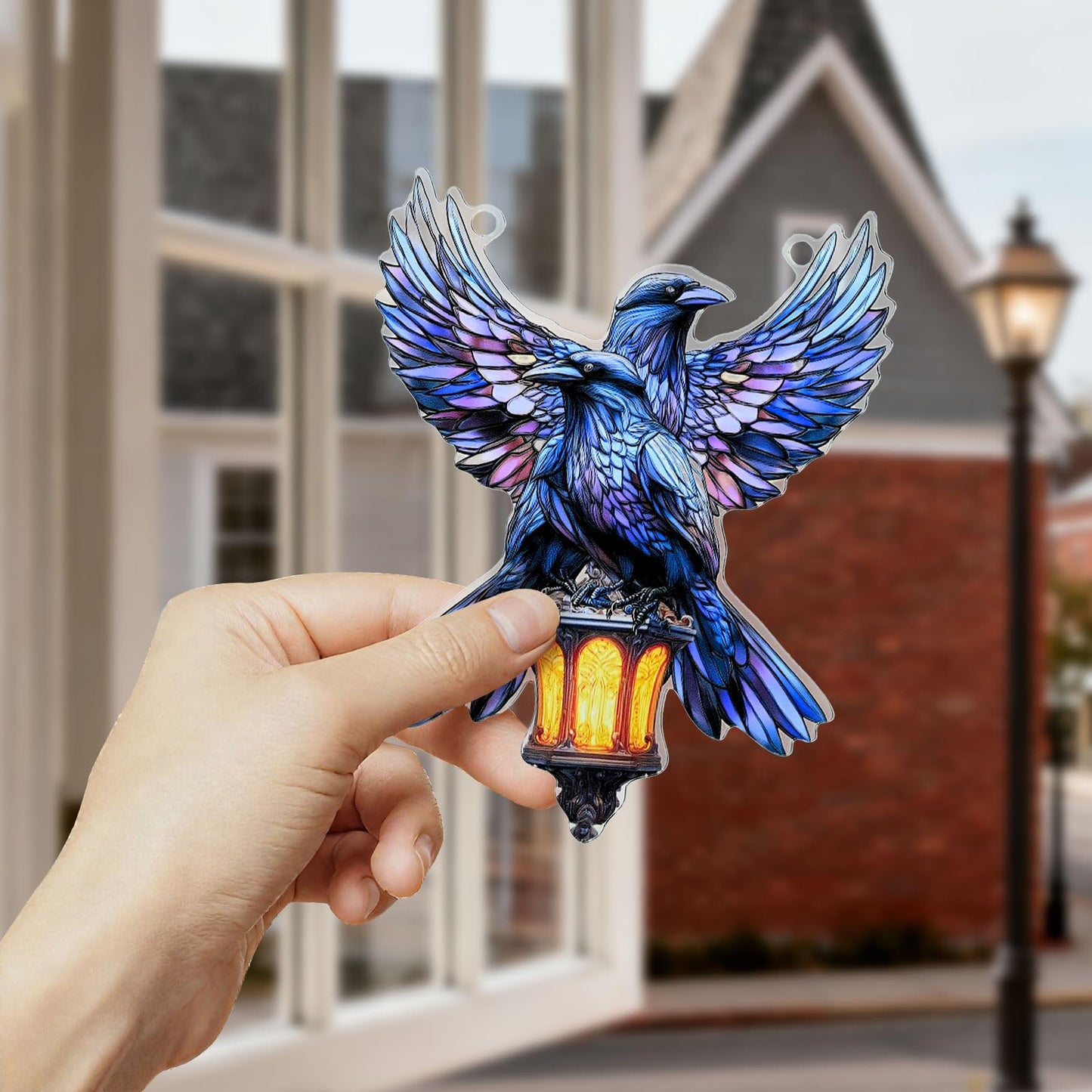 Halloween Ornament Acrylic Suncatcher Window Hanging Wall Decor for Indoor Outdoor Doors Home