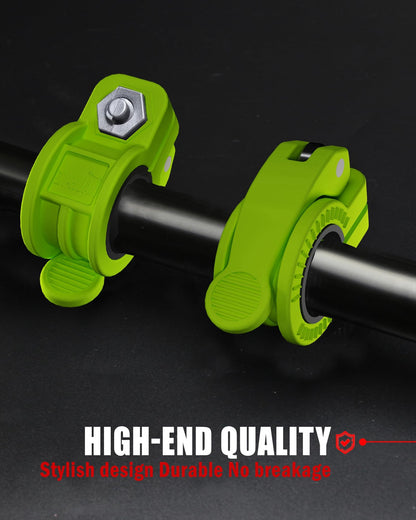 ZY-HUAN mini Barbell Clips 1 inch I Multi-Size Adjustable Barbell Collar I 1 inch Barbell ClampsIQuick Release Weight Clips Pair of Locking for Dumbbell Bar (Green)
