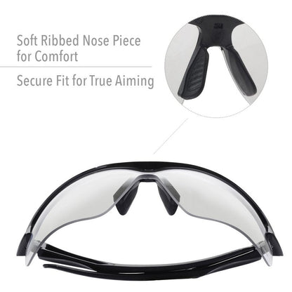 Howard Leight by Honeywell Uvex Acadia Shooting Glasses with Uvextreme Plus Anti-Fog Lens Coating, Clear Lens (R-02214)