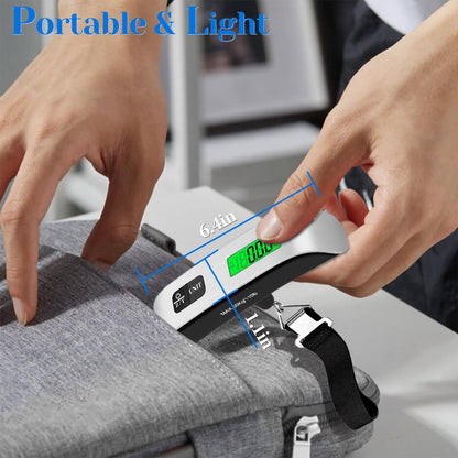 Luggage Scale, 110lb Luggage Weight Scale with 4 Unit Switching Functions&LED Display, Luggage Scale Travel Digital for Weighing Luggage, Backpacks, Packages and Markets