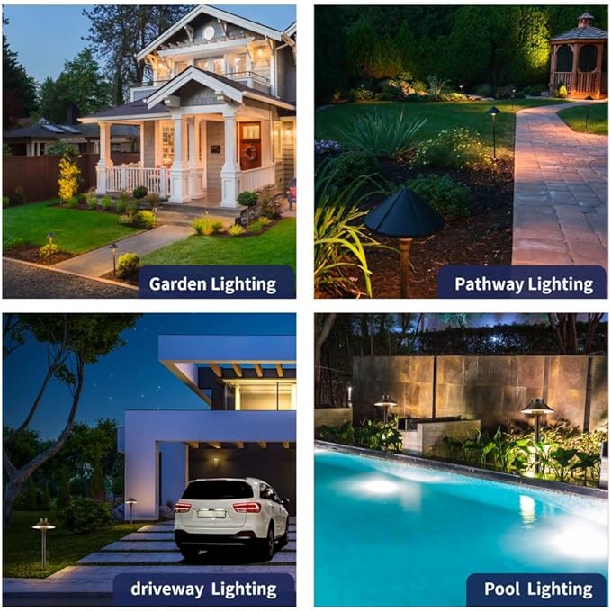 Gardenreet Solid Brass 12V LED Landscape Lighting Kit (12 Pack Path Lights) with 300W Low Voltage Transformer and Mechanical Timer and 250FT Wire and 50Pack Connectors for Outdoor Pathway Garden