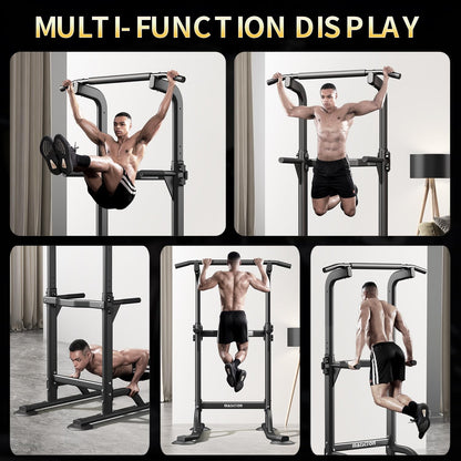 DONIUZ Power Tower Pull Up Bar and Dip Station, Multi-Function Home Gym, Strength Training Fitness Equipment, Height Adjustable(WHITE)
