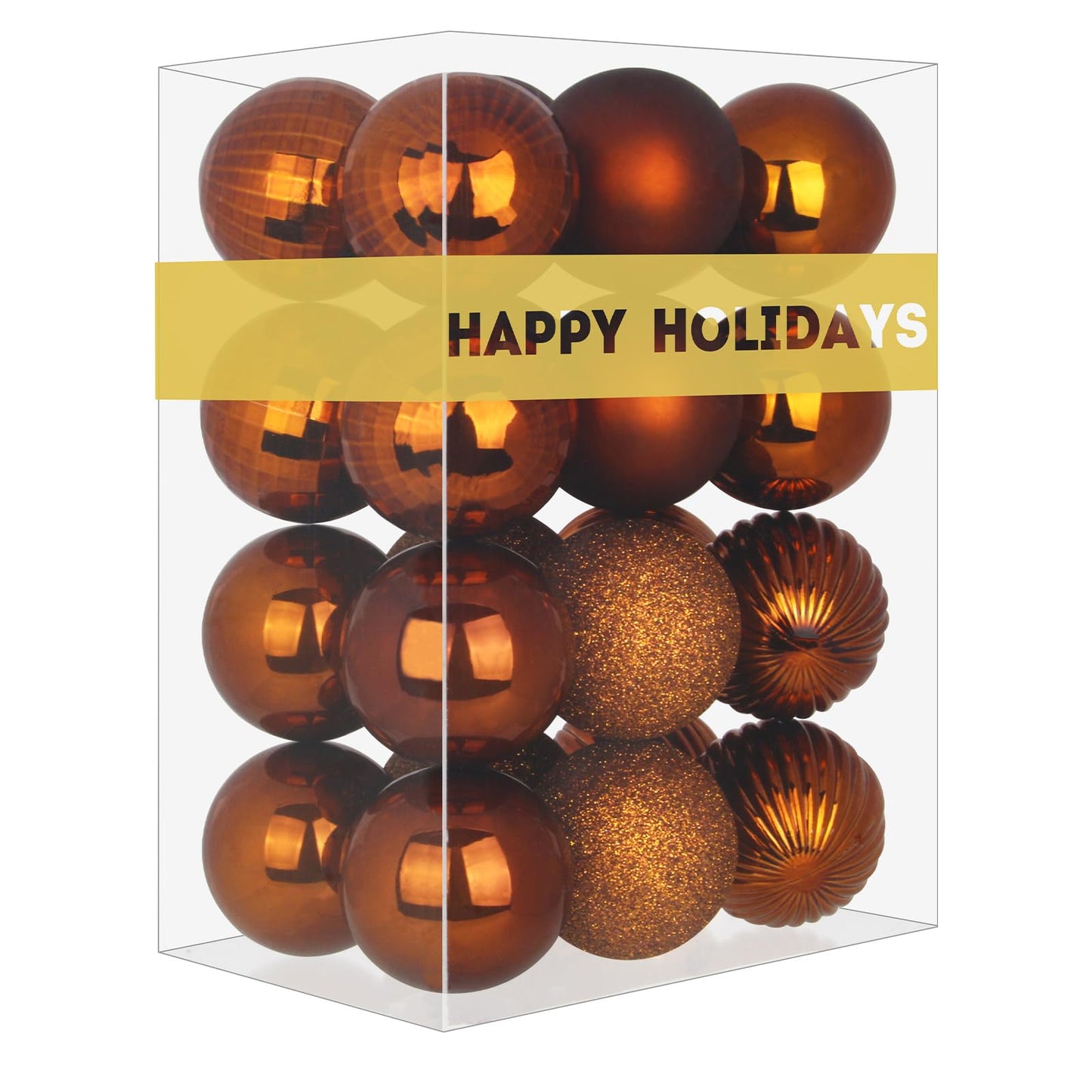 Bronze 3.2" Large Christmas Balls - Christmas Tree Decoration Ornaments Shatterproof Hanging Balls for Birthday Halloween Holiday Wedding Decorations Set of 24pcs