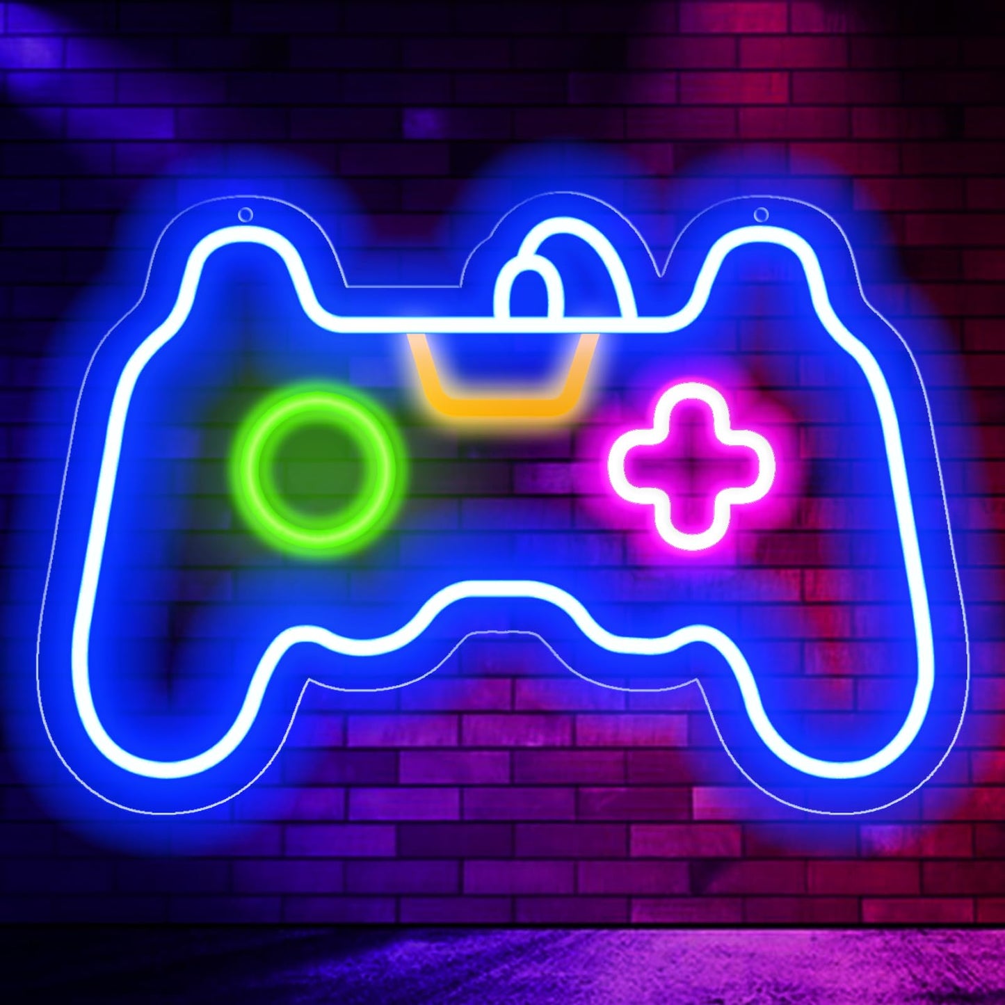KENFARI Gamer Neon Sign, Gamepad Shaped LED Neon Sign for Gamer Room Decor, Game Neon Light for Teen Boy Room Decor, Best Gamer Gifts for Boys, Kids