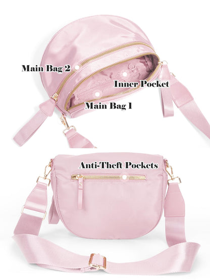 Pure Colour Crossbody Bag Bum Bag for Women,Spacious Purse Fanny Packs Belt Bag,Oversized Bum Bag (Colour Bum Bag-Beige)