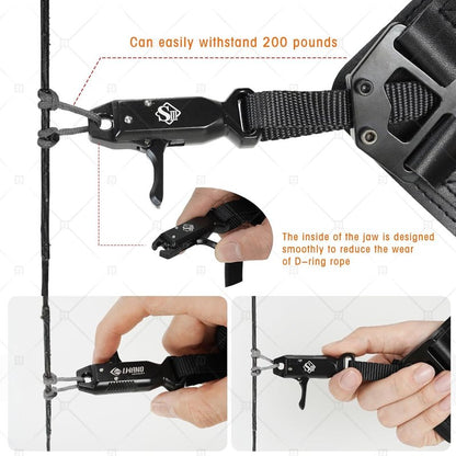 LWANO Archery Compound Bow Release Aids Trigger Adjustable Wristband Release Aids for Adults Youth Kids Hunting Shooting Accessories (Black)