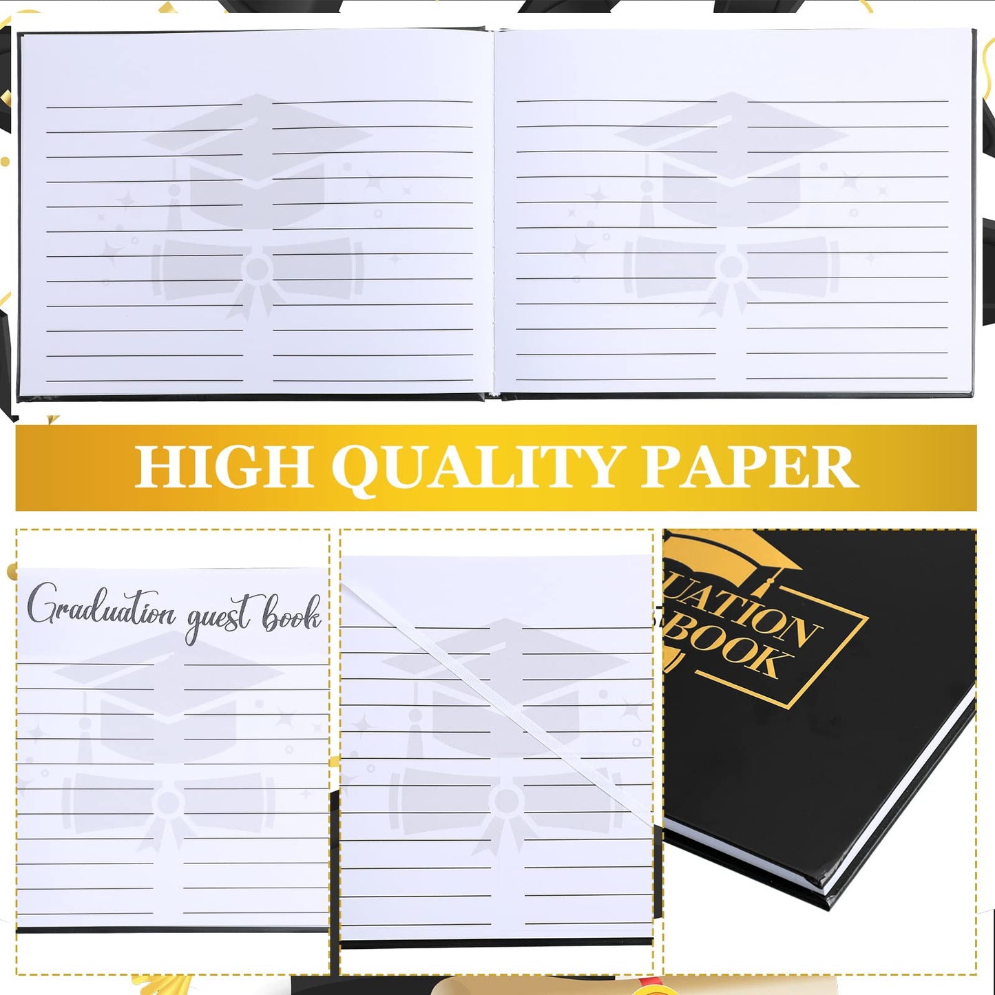 Class of 2026 Graduation Guest Book with Signature Pen Graduation Signing Book Grad Party Sign in Journal Memory Scrapbook for Message Keepsake Autograph School Students Gifts