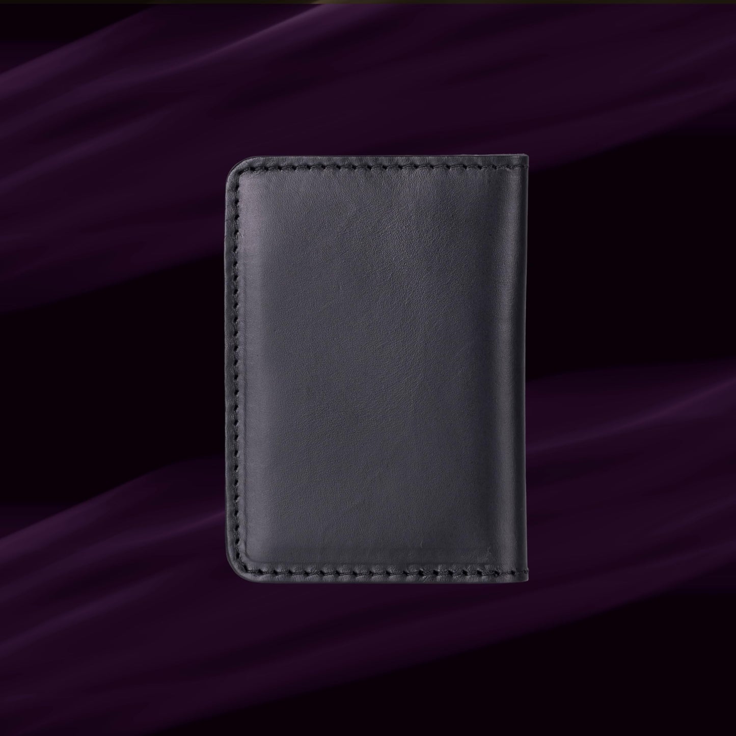 VENOULT Genuine Leather, Bi-fold Card Holder, Wallet with 4 Credit Card and 2 Cash Slots for Man or Women, (4.3 x 3.1 x 0.25 in), Slim Minimalist Design, Handcrafted (Rustic Black)