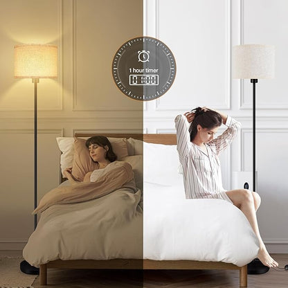 Floor Lamps for Living Room, Stepless Dimmable Floor Lamp with Remote, 2700K-6500K Colors Temperature & Brightness Adjustable,10W/1200LM Bright LED Floor Lamp, Modern Standing Lamp for Bedroom/Office