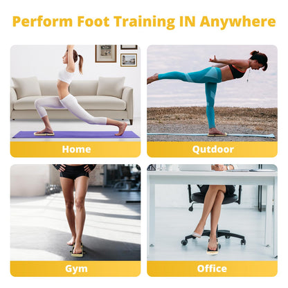 Frgofl Balance Board for Ankle Strengthening & Physical Therapy - Adjustable Single Leg Board for Recovery from Sprains, Plantar Fasciitis | Stability Trainer with Video Guide and Carry Bag