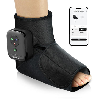 Comfytemp Portable Foot Massager with Heat, Father's Day Gifts for Dad Men Women, FSA HSA Eligible, Ankle Massage for Plantar Fasciitis, Swelling, Cordless Compression Boot (1 Pack, Fits Size 6 to 10)