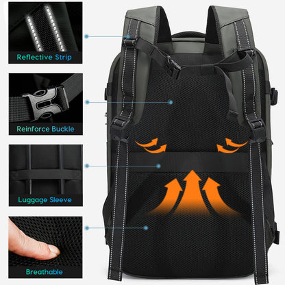 BANGE Commute Backpack with Water Bottle Holder, Anti Theft Laptop Backpack Fits for 15.6Inch Notebook, Water Resistant Office Daypack for work