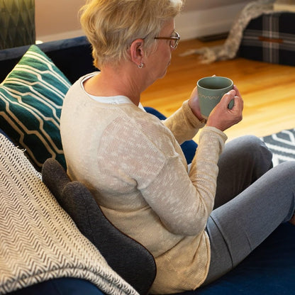 Cubii Cushii Back Support Cushion for Back and Lower Back Pain Relief - Universal Fit for Desk, Office, Kitchen Chairs, Couch Cushions with Advanced Back Lumbar Support