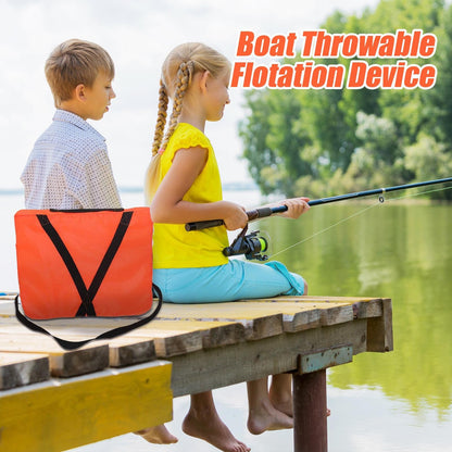 Boat Cushions Flotation, Floating Rescue Gear, Life Preserver with Strap Rescue Device, for Swimming Marine Pool Paddle Board