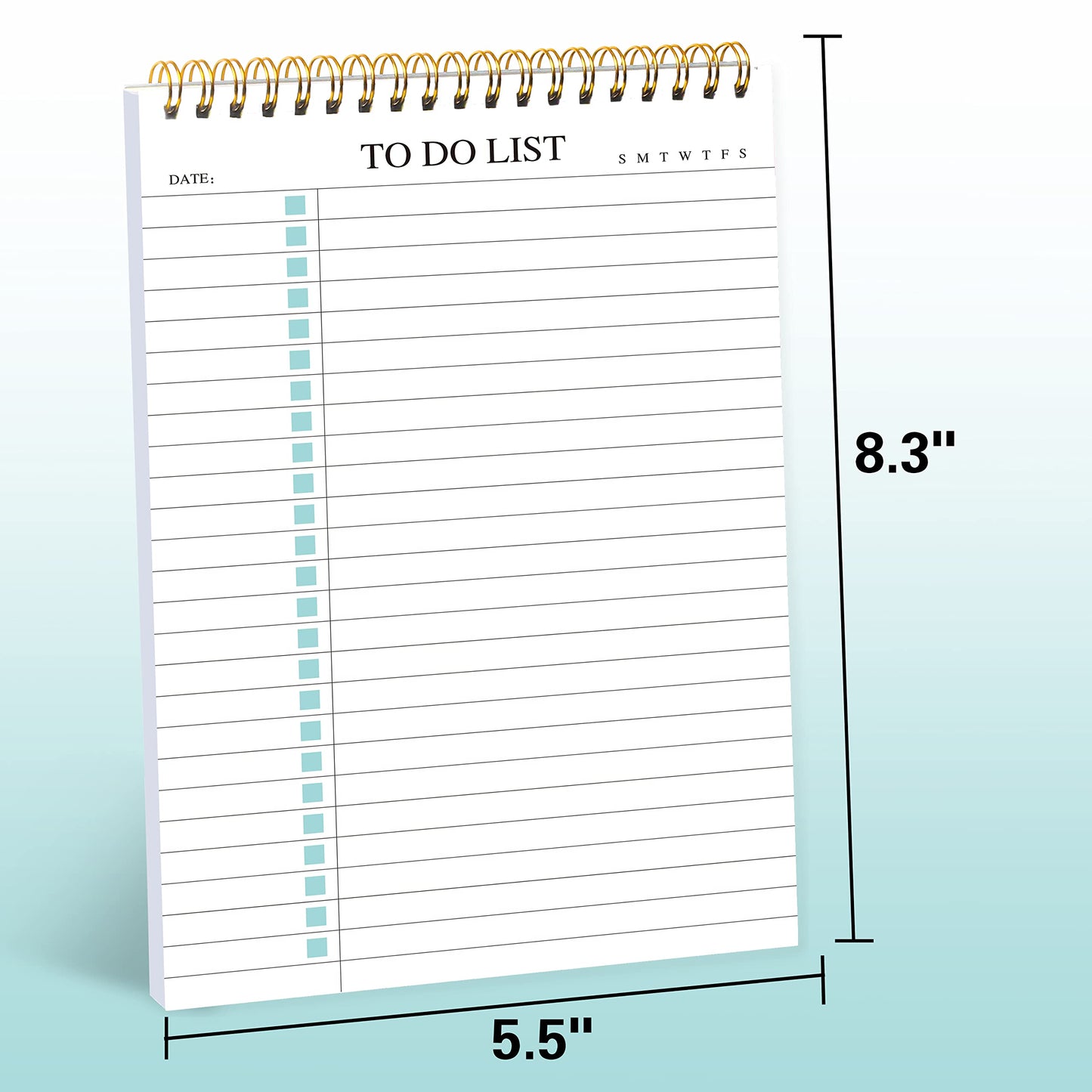 To Do List Notepad 3 Pack, Undated Daily Planner Notepad With To Do List Notebook Checklist Planner Spiral Waterproof Notepad for Office Supplies, School Planner, 52 Sheets/Pack, 5.5"*8.3" A5 Size