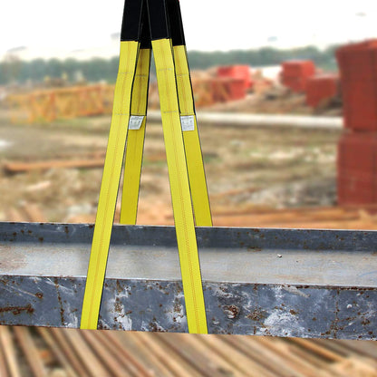 JCHL Lift Sling Straps 10'x2 15,000 Pound Capacity 2-Pack Heavy Duty Lifting Slings Web Sling Tree Saver Recovery Strap Web Sling Winch Strap Yellow