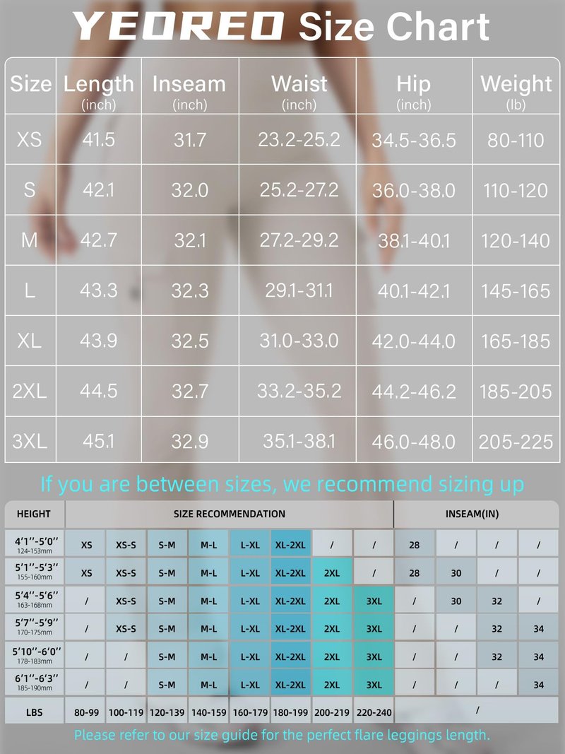 YEOREO CoreFlex Women Workout Flare Leggings with Pockets Hidden Scrunch High Waisted Cargo Gym Yoga Leggings Light Khaki M